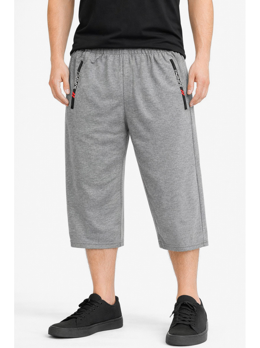 Бриджи мужские полубатальные серого цвета Y-6709 212987C