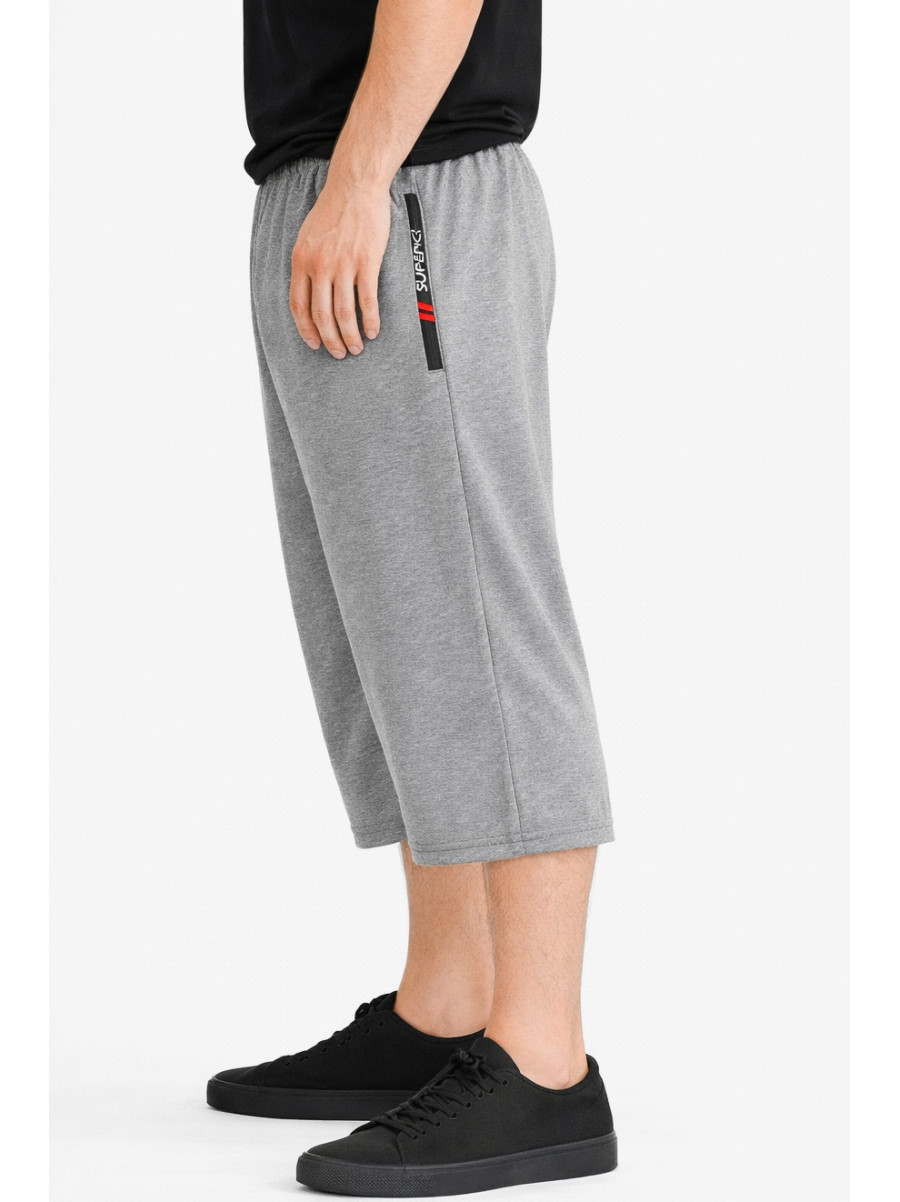 Бриджи мужские полубатальные серого цвета Y-6709 212987C