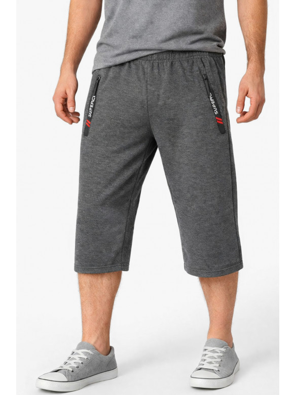 Бриджи мужские полубатальные тёмно-серого цвета Y-6709 212989C