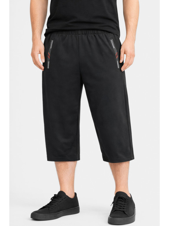 Бриджи мужские полубатальные черного цвета Y-6689 212992C