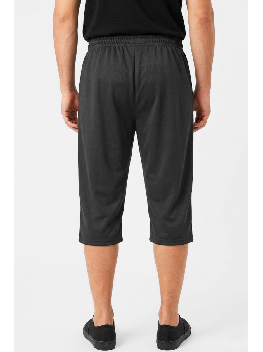 Бриджи мужские полубатальные черного цвета Y-6742-LBK 212994C