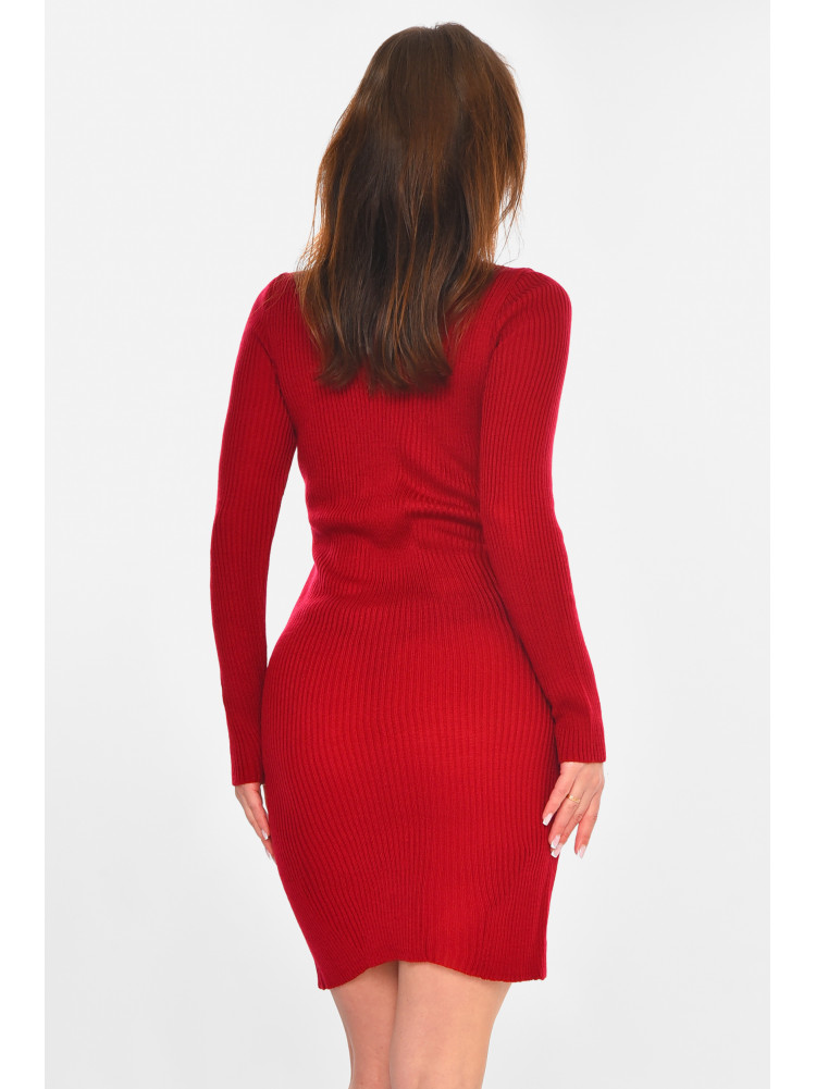 Сукня жіноча трикотажна бордового кольору 212995C