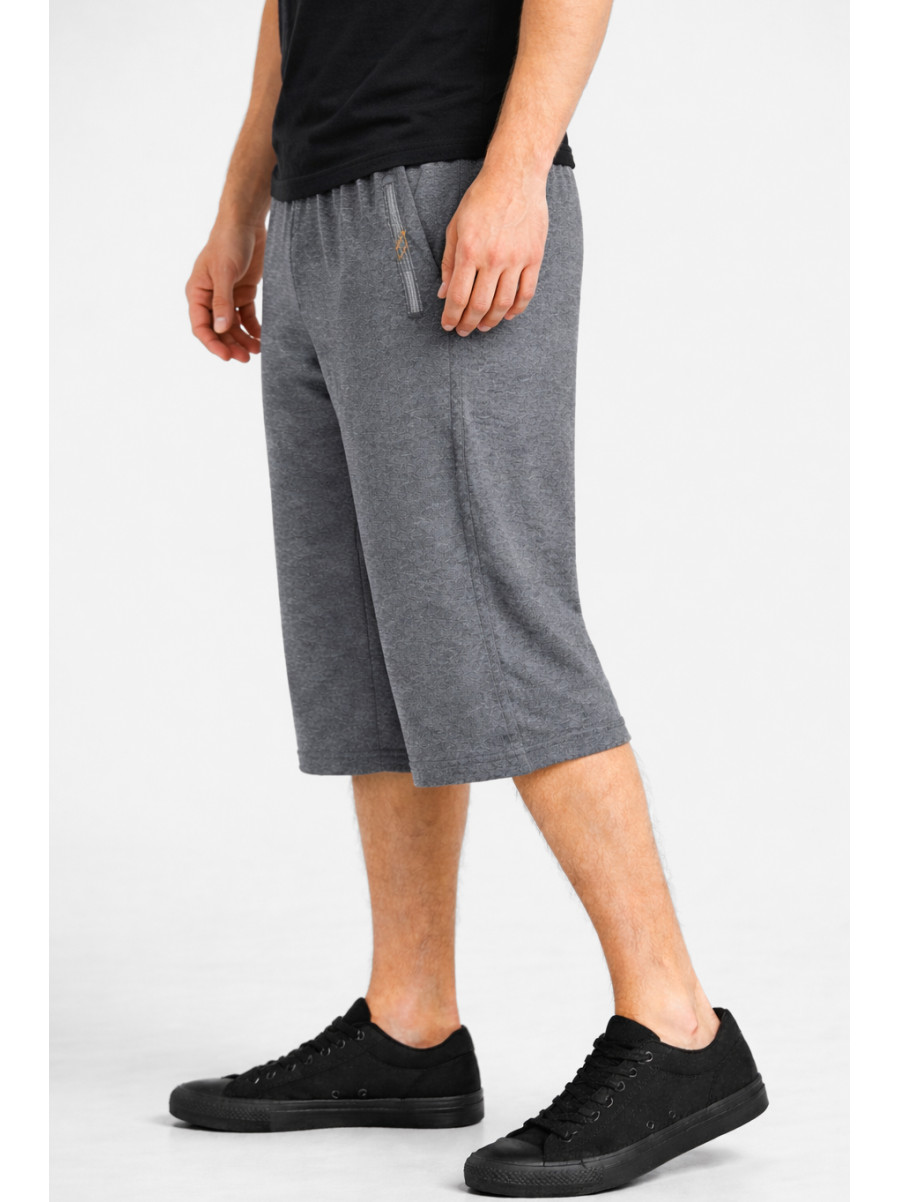 Бриджи мужские полубатальные тёмно-серого цвета Y-6742-LBK 212998C