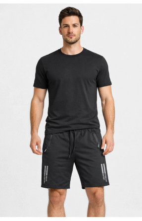 Шорты мужские черного цвета с принтом А2087-1 212999C