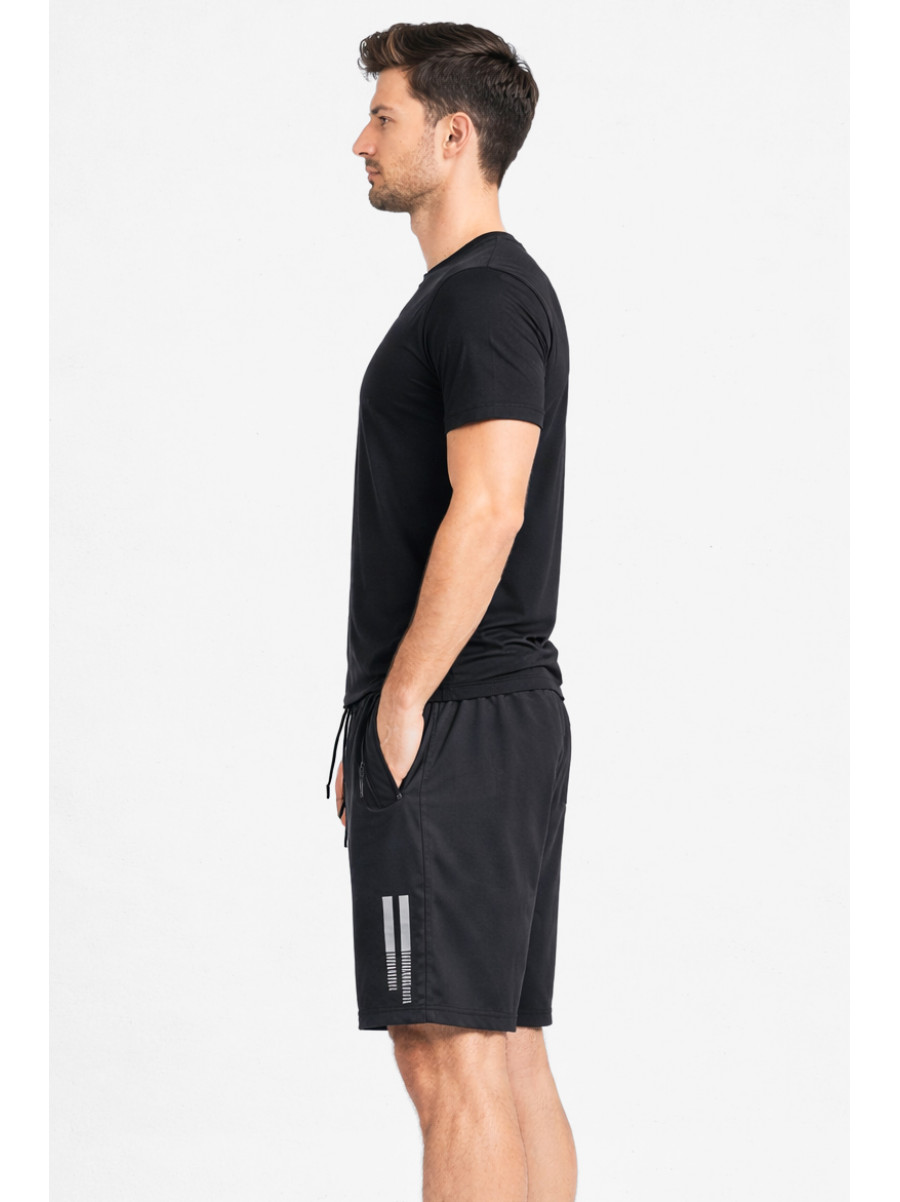 Шорты мужские черного цвета с принтом А2087-1 212999C