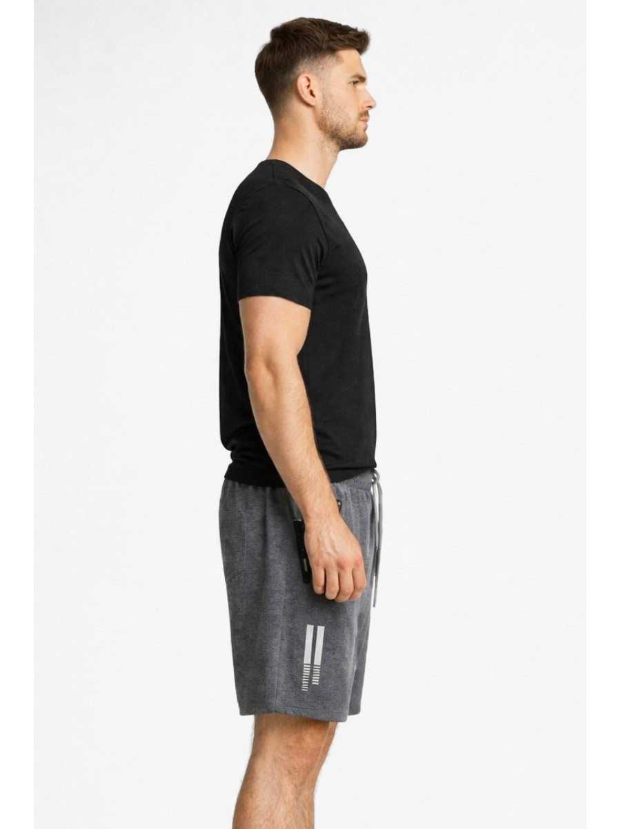 Шорты мужские серого цвета с принтом А2087-1 213000C