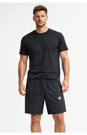 Шорты мужские черного цвета с принтом А2087-1 213001C