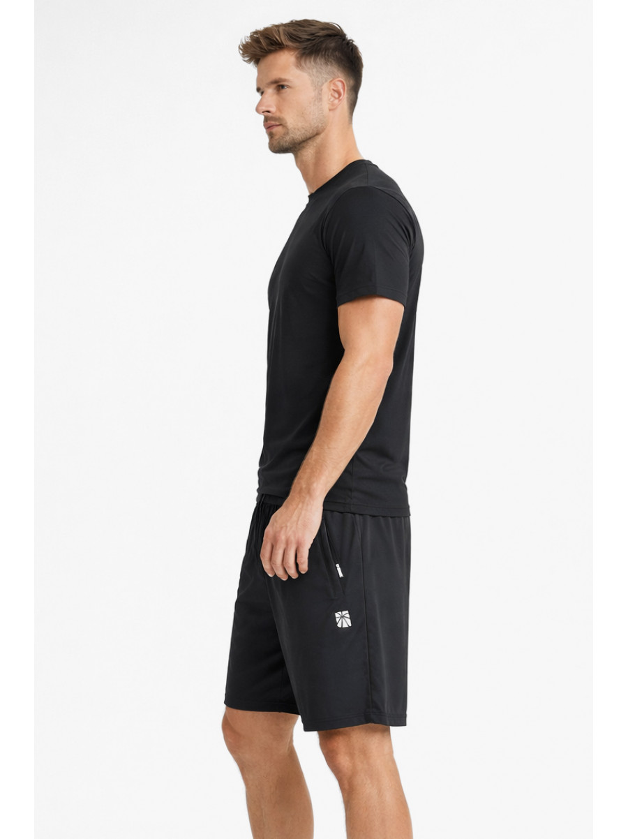 Шорты мужские черного цвета с принтом А2087-1 213001C