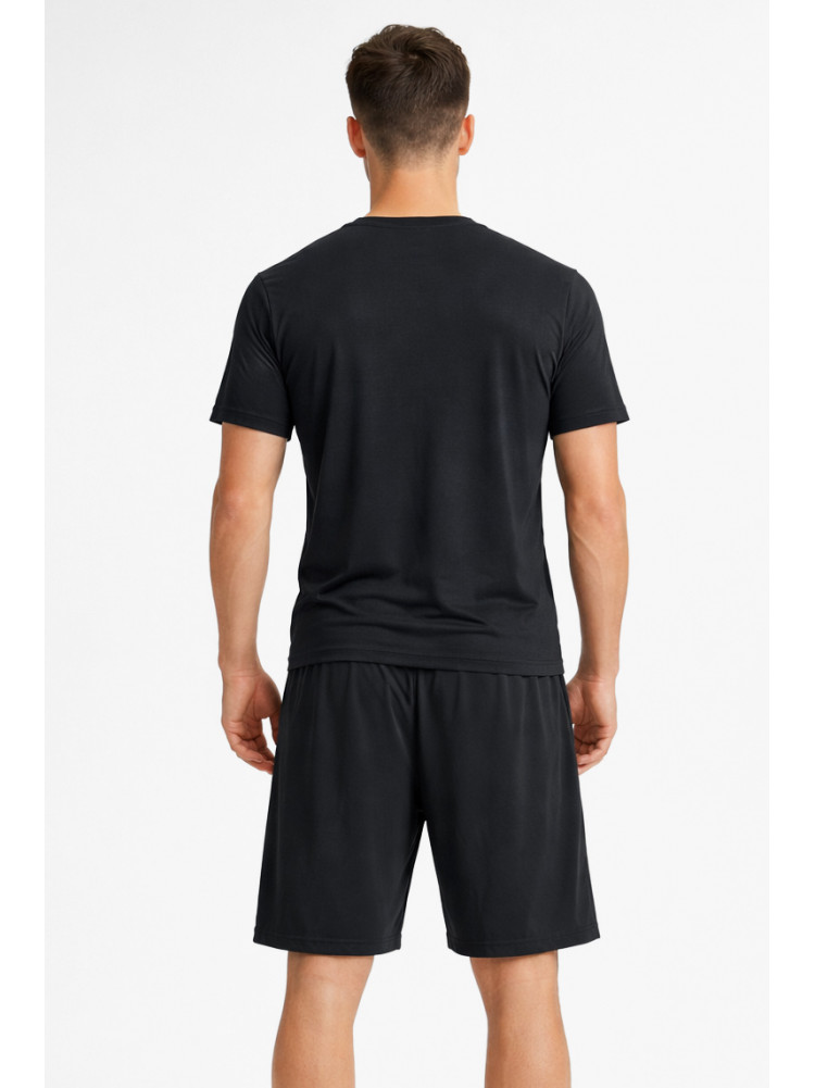 Шорты мужские черного цвета с принтом А2087-1 213001C