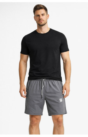 Шорты мужские тёмно-серого цвета с принтом А2087-1 213002C