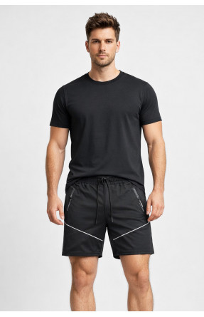 Шорты мужские однотонные черного цвета А2087-3 213004C