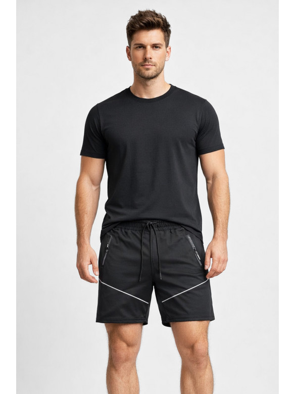 Шорты мужские однотонные черного цвета А2087-3 213004C