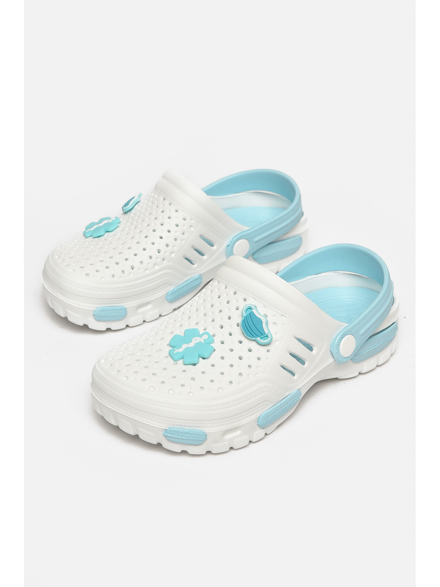 Кроксы женские белого цвета СД-48 213005C
