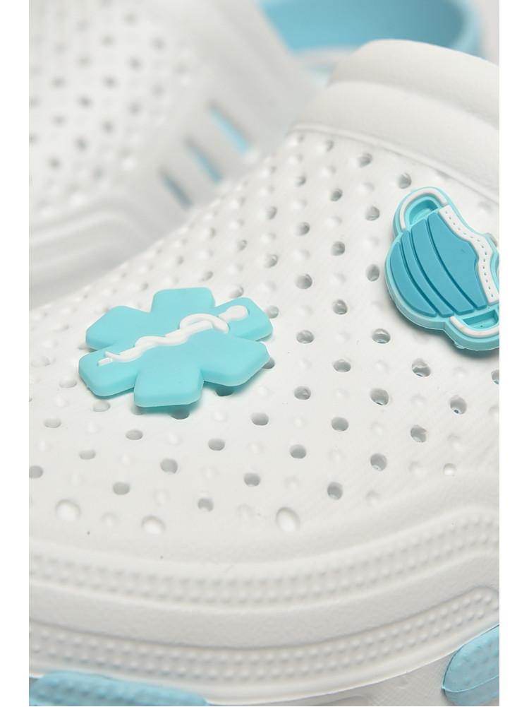 Кроксы женские белого цвета СД-48 213005C