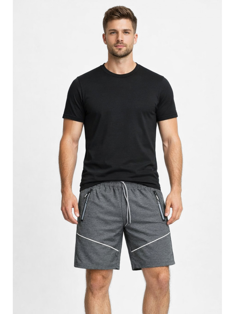 Шорты мужские однотонные тёмно-серого цвета А2087-3 213009C