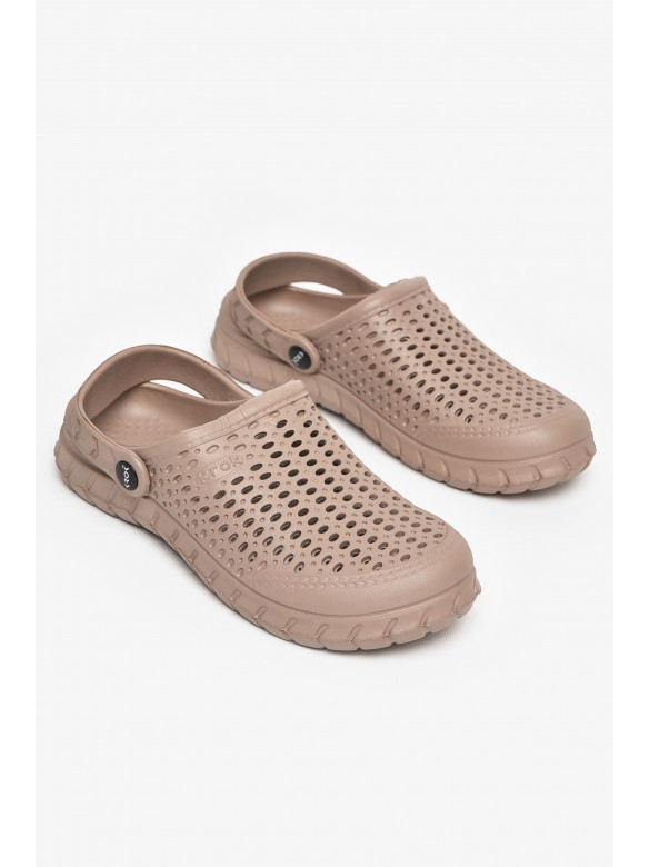 Кроксы женские бежевого цвета с62 213010C