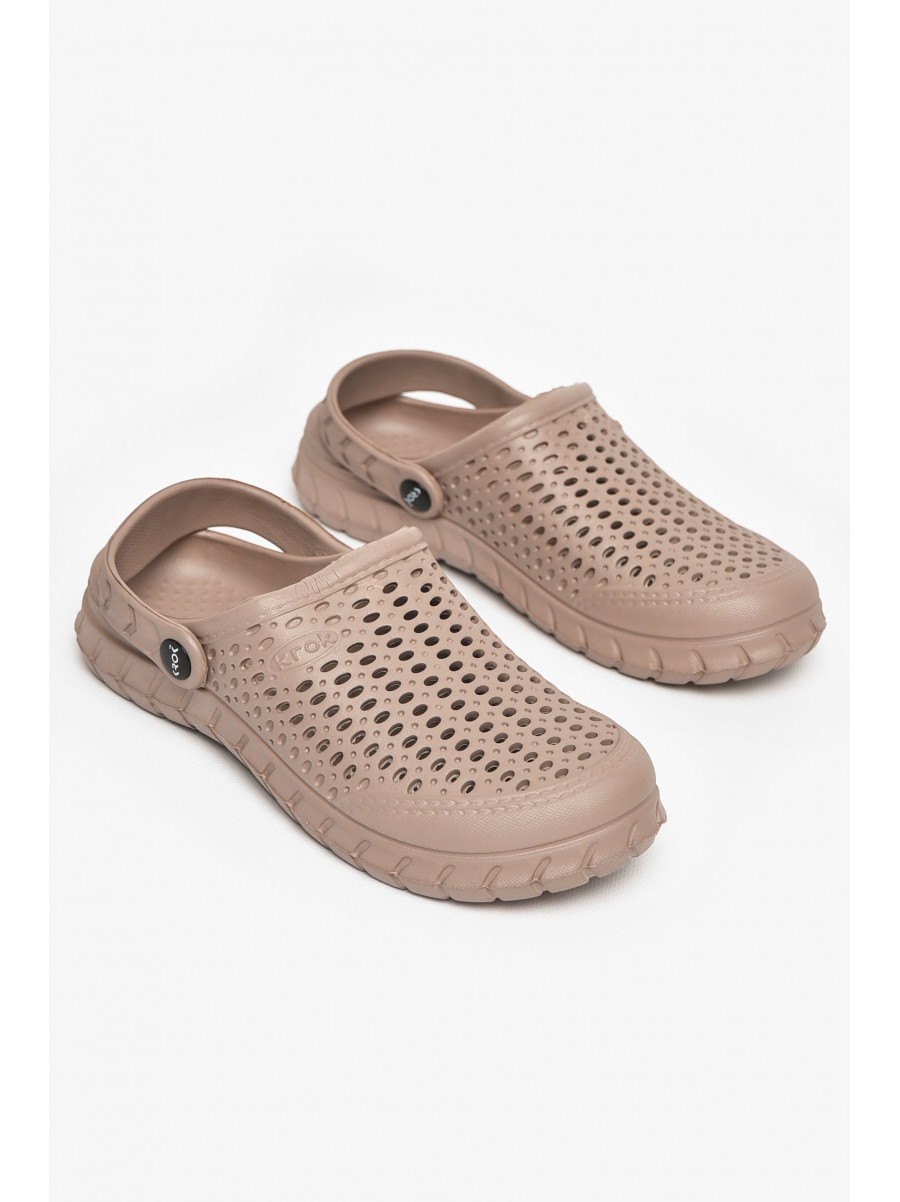 Кроксы женские бежевого цвета с62 213010C
