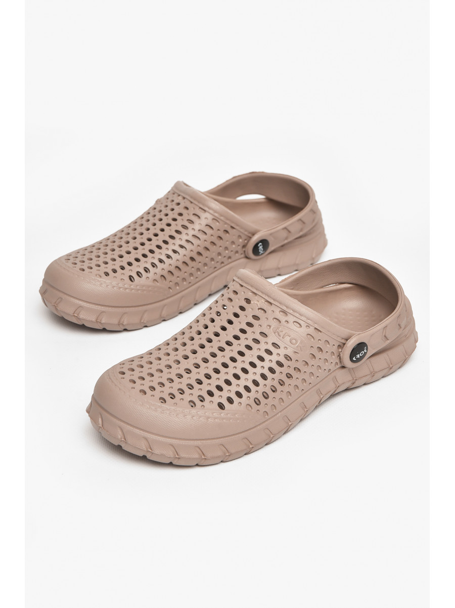 Кроксы женские бежевого цвета с62 213010C