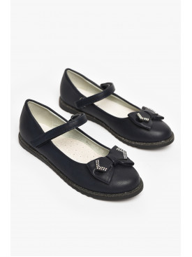 Туфли детские для девочки темно-синего цвета Н2570-2 213011C