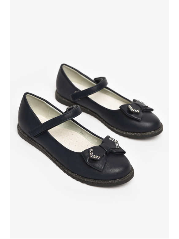 Туфли детские для девочки темно-синего цвета Н2570-2 213011C