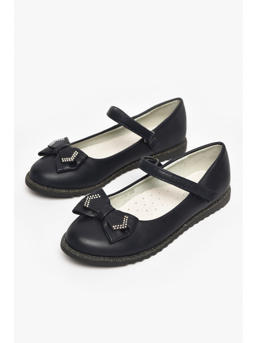 Туфли детские для девочки темно-синего цвета Н2570-2 213011C