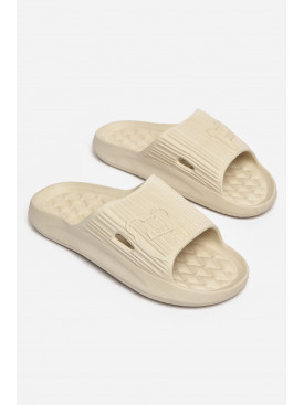 Шлепанцы пена женские молочного цвета Мишка 213013C