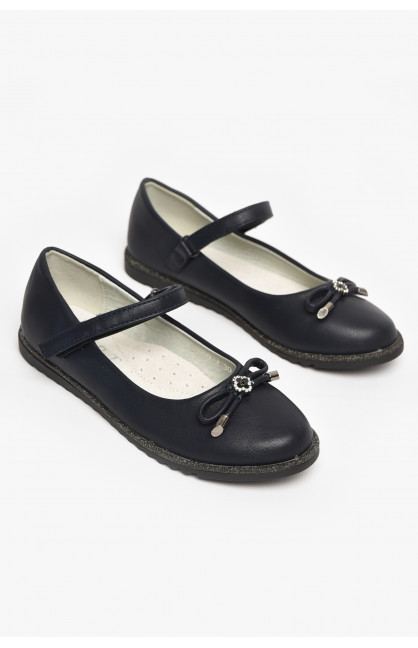 Туфли детские для девочки темно-синего цвета Н2569-2 213014C