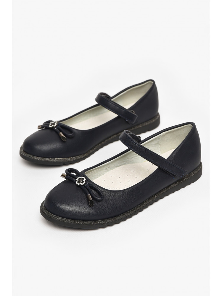 Туфлі дитячі для дівчинки темно-синього кольору Н2569-2 213014C