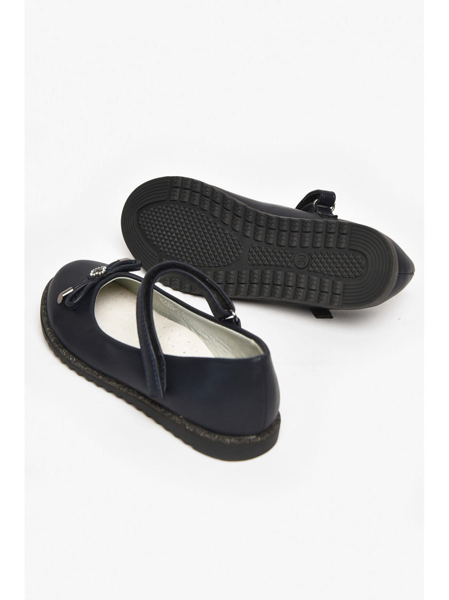 Туфлі дитячі для дівчинки темно-синього кольору Н2569-2 213014C