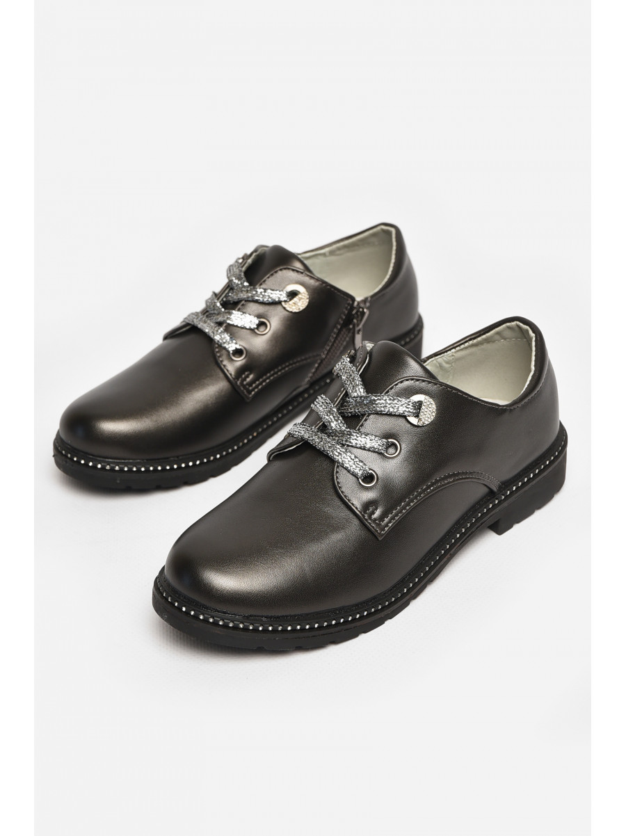 Туфлі дитячі для дівчинки темно-сірого кольору 5994-3 213016C