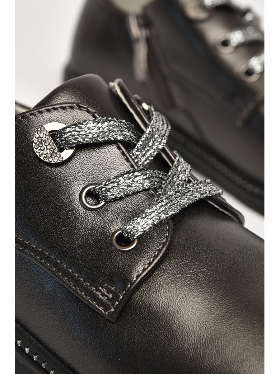 Туфлі дитячі для дівчинки темно-сірого кольору 5994-3 213016C