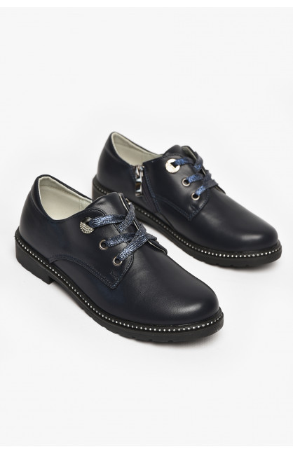 Туфли детские для девочки темно-синего цвета 5994-2 213017C