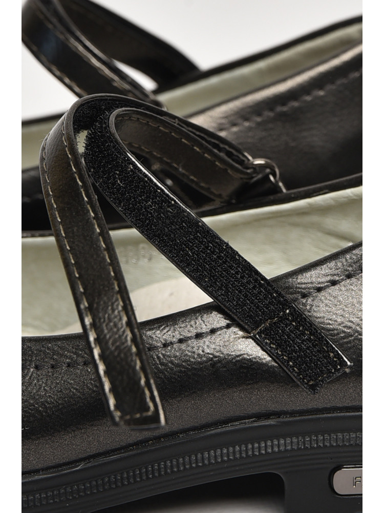 Туфлі дитячі для дівчинки темно-сірого кольору 5984-3 213020C