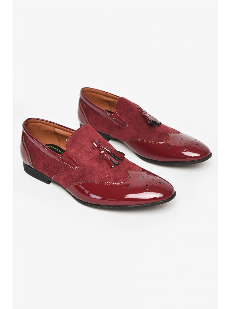 Туфлі чоловічі бордового кольору 6062-8 213036C