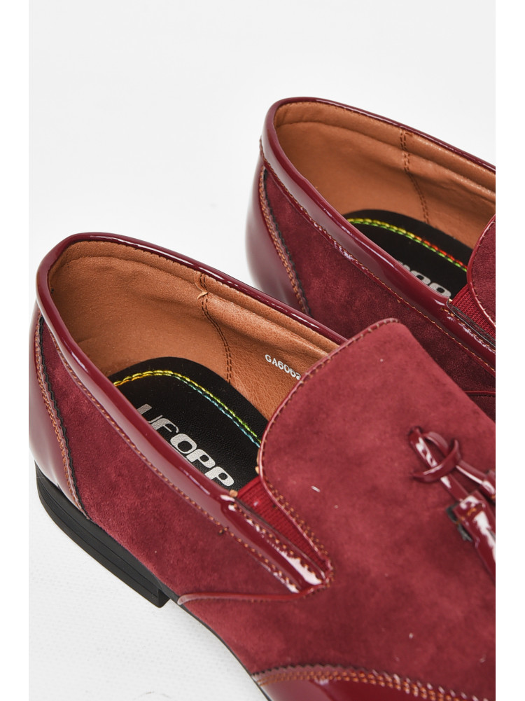 Туфлі чоловічі бордового кольору 6062-8 213036C