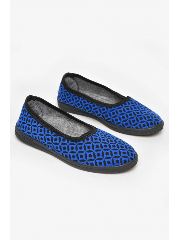 Тапочки женские синего цвета Ебіас лодочка 213037C