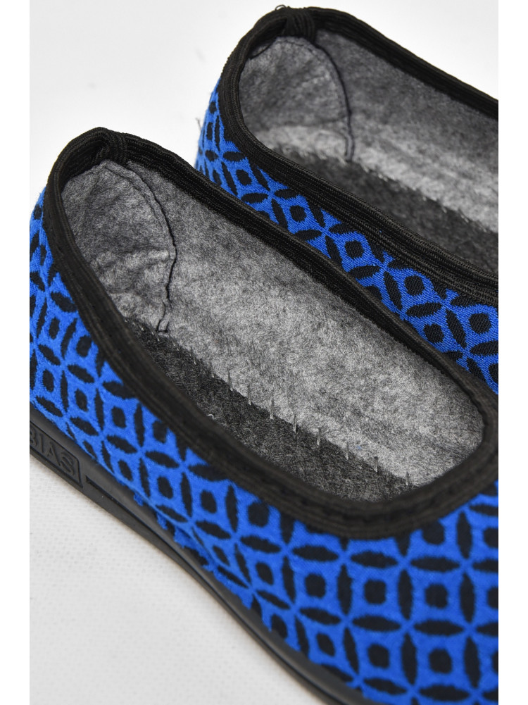 Тапочки женские синего цвета Ебіас лодочка 213037C