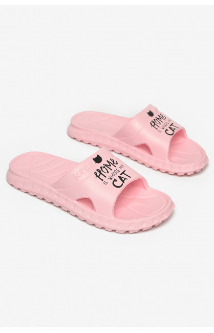 Шлепки пена женские розового цвета С-74 213038C