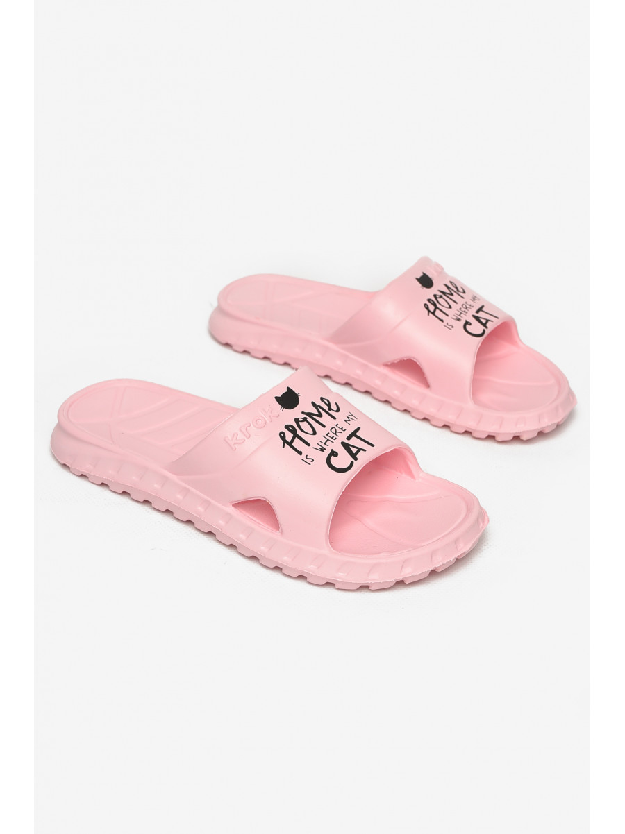 Шлепки пена женские розового цвета С-74 213038C