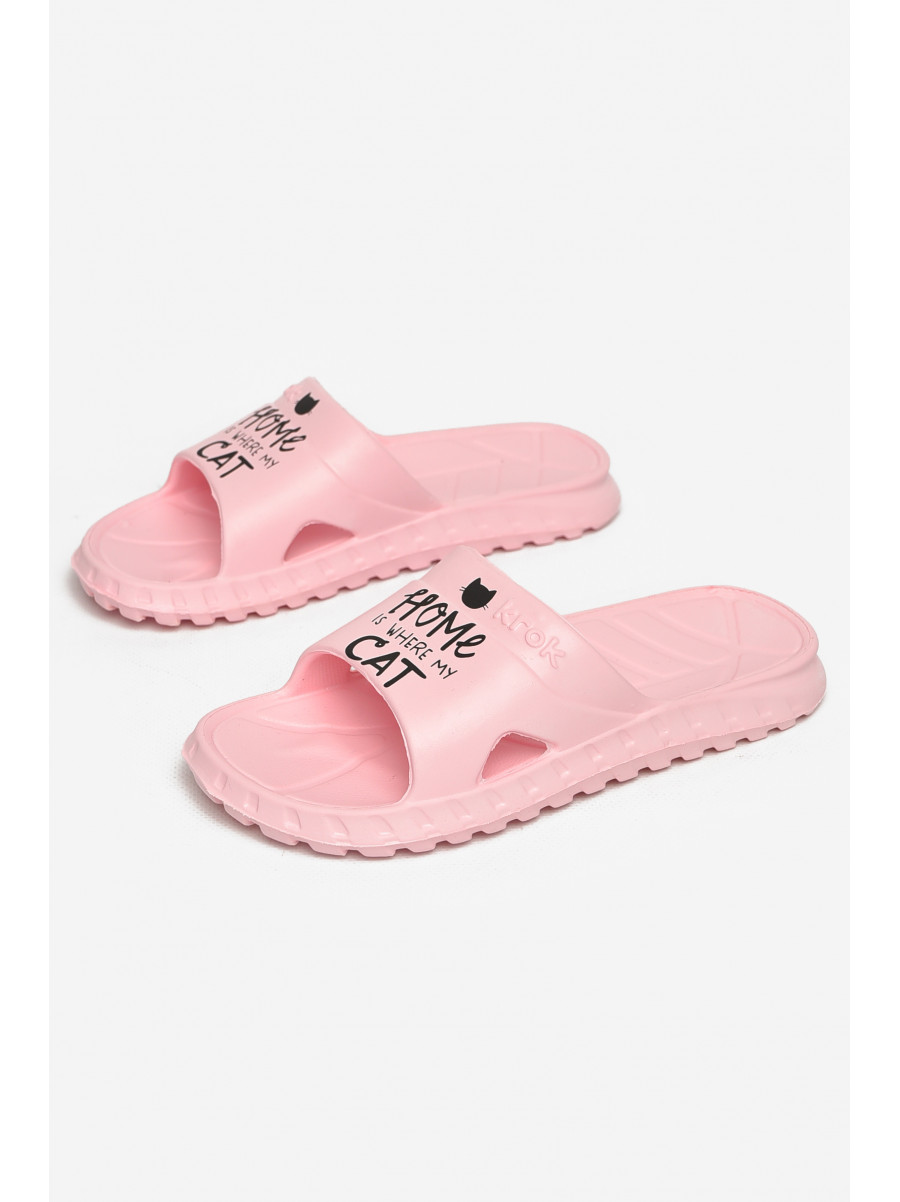 Шлепки пена женские розового цвета С-74 213038C