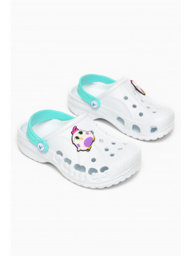Кроксы детские белого цвета 213040C
