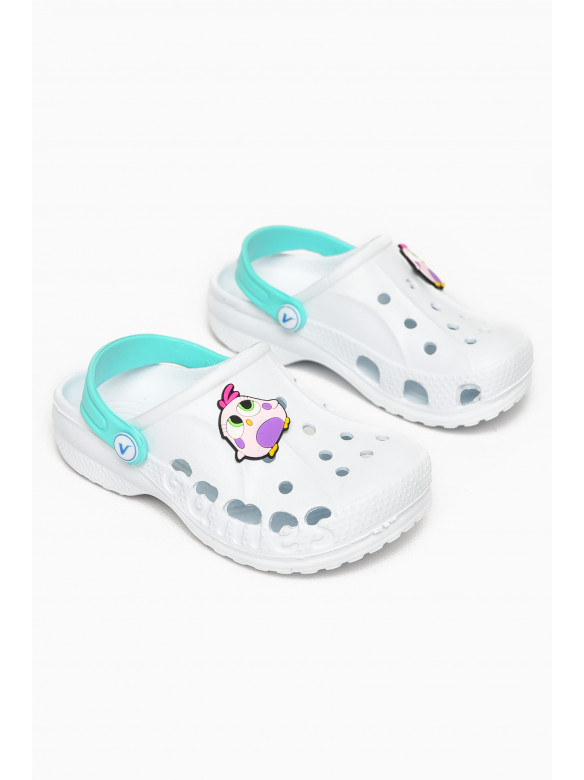Крокси дитячі білого кольору 213040C
