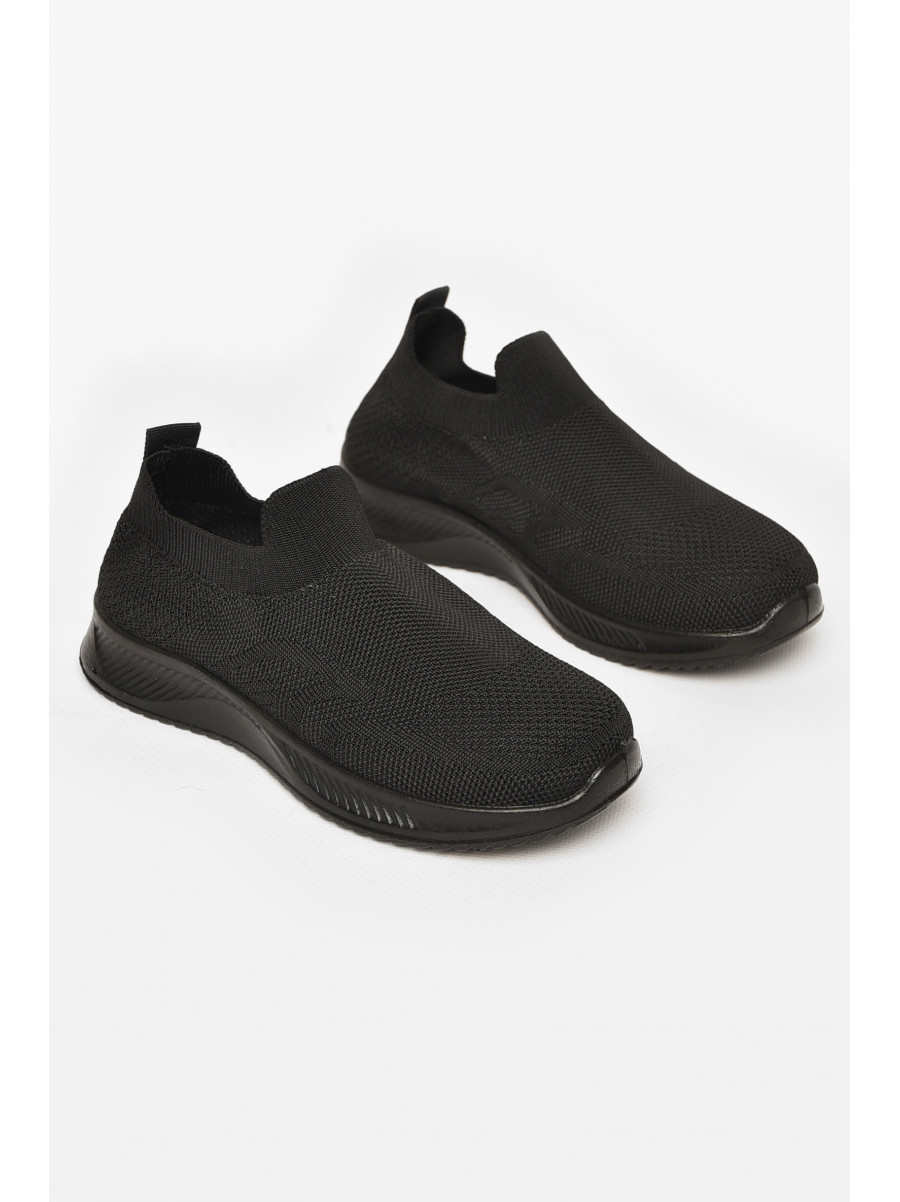 Кроссовки детские текстильные черного цвета А605-1 213042C