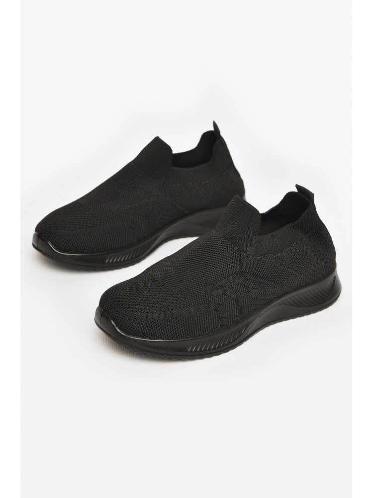 Кроссовки детские текстильные черного цвета А605-1 213042C