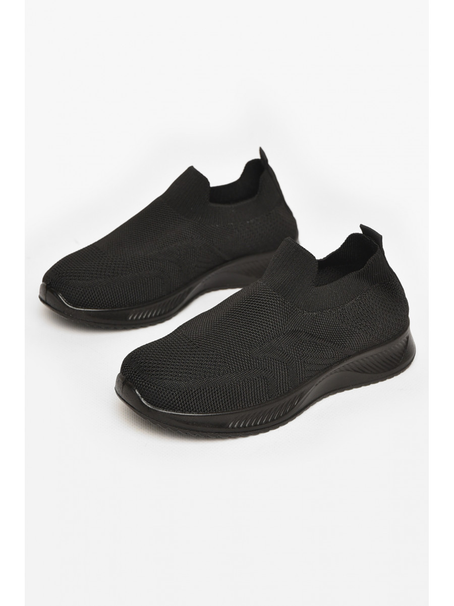 Кроссовки детские текстильные черного цвета А605-1 213042C