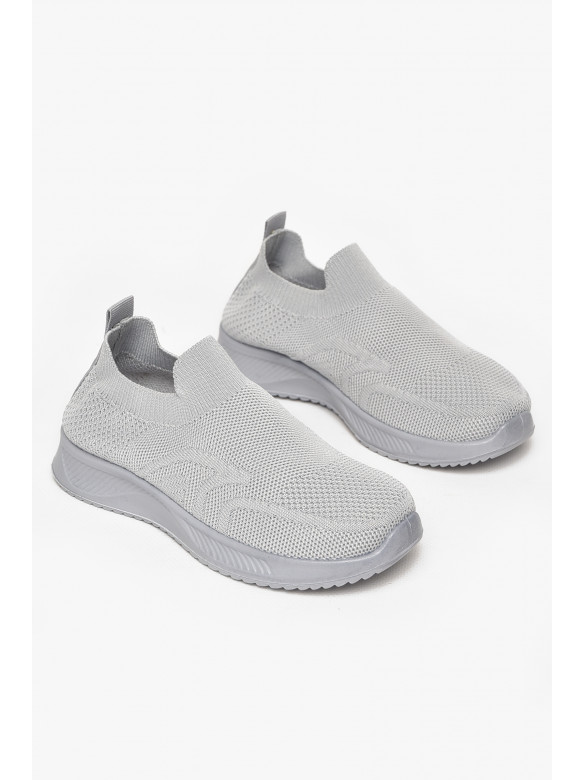 Кросівки дитячі текстильні сірого кольору А605-2 213043C