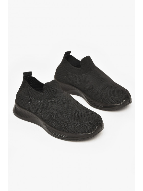 Кросівки дитячі текстильні чорного кольору А602-1 213045C