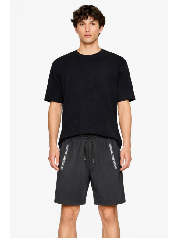 Шорты мужские черного цвета с принтом А2088-4 213056C