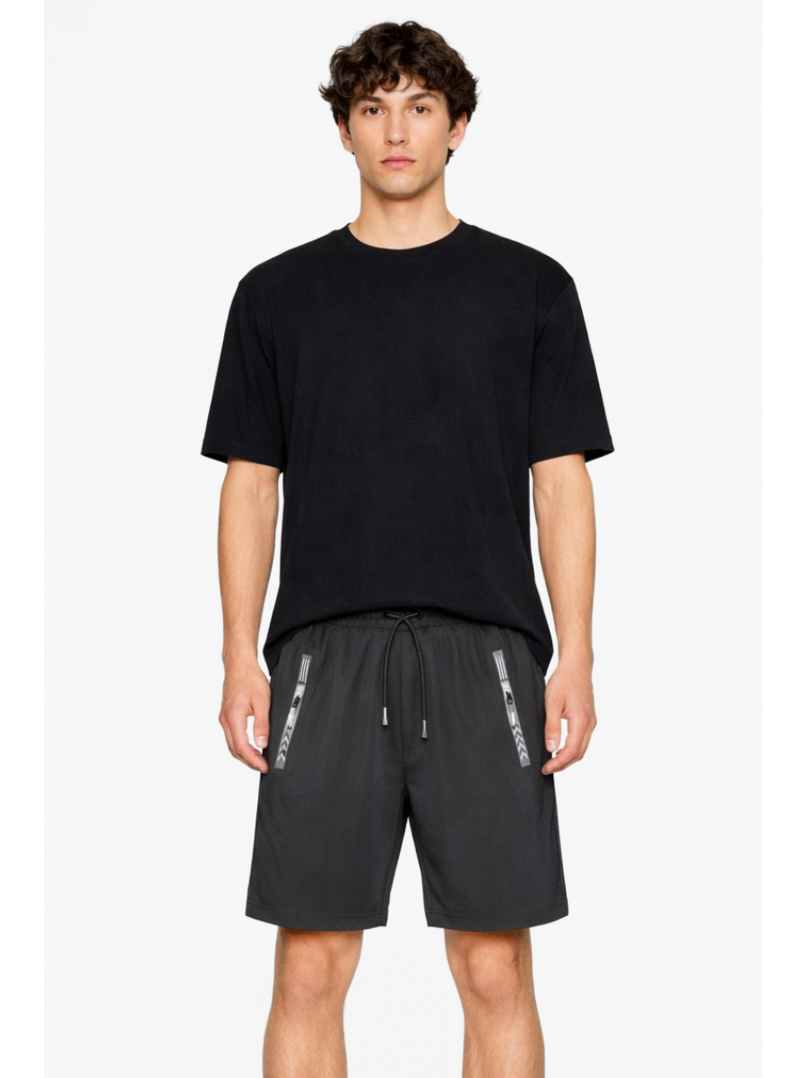 Шорты мужские черного цвета с принтом А2088-4 213056C