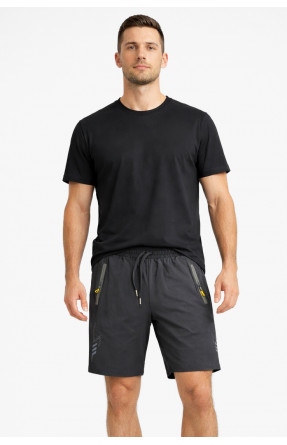 Шорты мужские черного цвета с принтом 1416-3 213058C